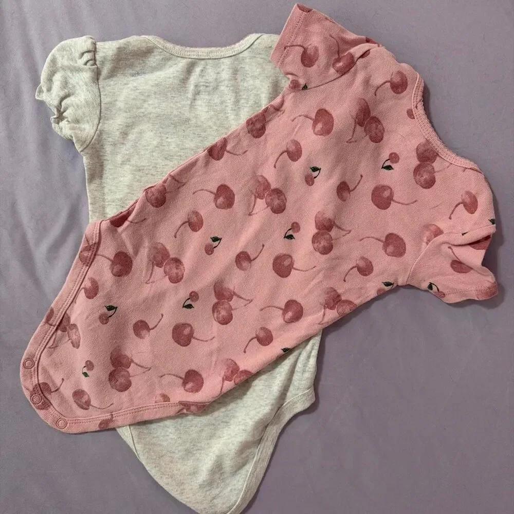 Carters baby girls 2 pc onesies 12 months